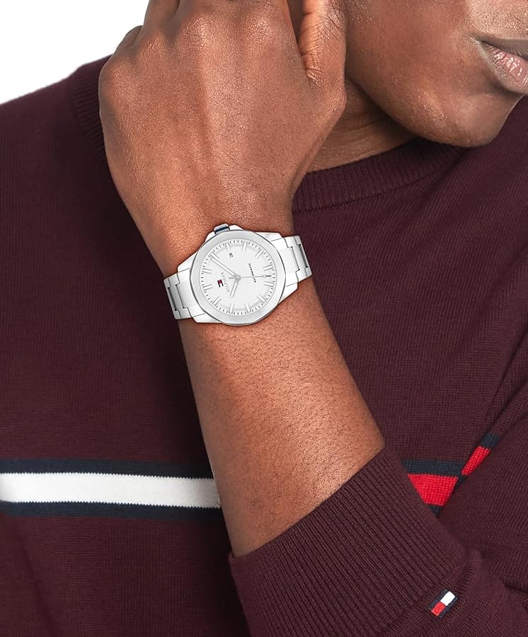 Amazon.com: Tommy Hilfiger Men's Automatic Watch – 44 mm Stainless